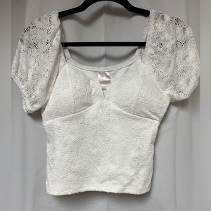 Cropped Puff Short Sleeve Top